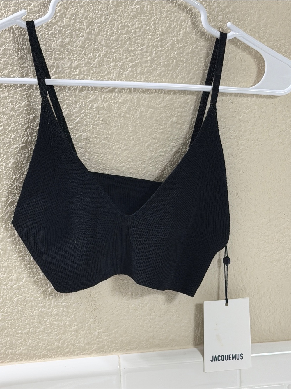 Jacquemus black bralette. NEW with Tags . XL